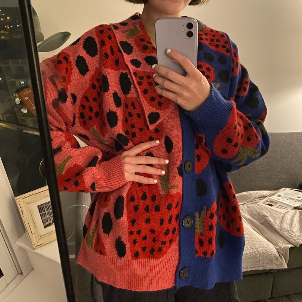 FARM Rio Mix Maxi Heartberry Cardigan